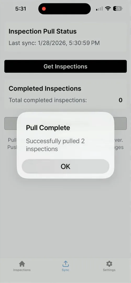 Inspectors can pull inspections assigned to them