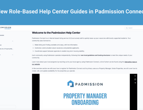 Building Shared Understanding in Housing Search: New Help Center Guides in Padmission Connect